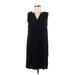 Pure Navy Casual Dress - Shift: Black Solid Dresses - Women's Size Small