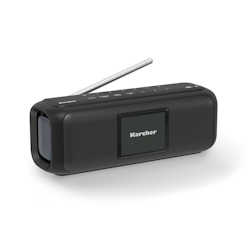 Kärcher Karcher DAB Go tragbarer Bluetooth Lautsprecher & Digitalradio DAB+ / UKW Radio mit 2,4` Farbdisplay/ 5 Watt Stereo-Sound