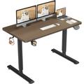 Yoleo - Bureau Assis Debout Electrique 110x60x71-117 cm, Bureau Ergonomique Standing Desk Réglable,