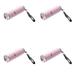 4X Outdoor Mini Pink Rubber Coated 9-LED Flashlight Torch