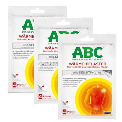 ABC Wärme-Pflaster sensitive Hansaplast med 10x14 3-er Set 3x4 St Pflaster Image