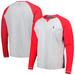 Men's johnnie-O Red/Heather Gray Los Angeles Angels Alsen Raglan Long Sleeve T-Shirt