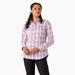Dickies Women's Cooling Roll-Tab Work Shirt - Purple Rose Hillside Plaid Size XS (SLF405)
