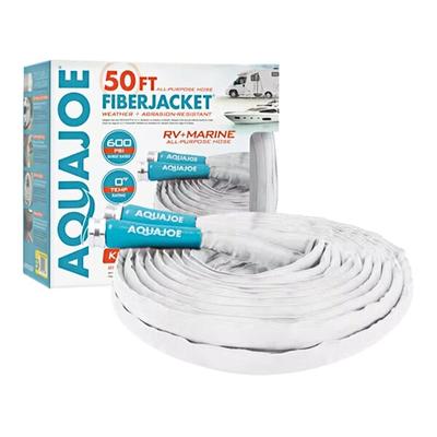 Aqua Joe AJFJH50-58-RV 50' Superlight Kink-Resistant Marine-Grade RV Hose - 5/8"