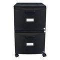 Storex Storex Two-Drawer Mobile Filing Cabinet 2 Legal/Letter-Size File Drawers Black 14.75 x 18.25 x 26 61312B01C