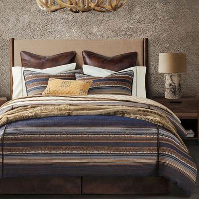 Estes Mini Comforter Set Blue, Super Queen, Blue