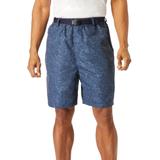 Men's Big & Tall 8" Belted Beach to Boardwalk Shorts by Meekos in Navy Blue Fish (Size 3XL)