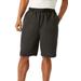 Men's Big & Tall 8" Belted Beach to Boardwalk Shorts by Meekos in Black (Size XL)