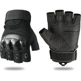 Tactical Gloves Outdoor Gloves Fingerless Glove for Riding Cycling Paintball Motorcycle Driving Gloves black Medium