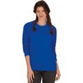 Sweatshirt TRIGEMA "TRIGEMA Sweatshirt", Damen, Gr. 5XL, blau (royal), 70% Baumwolle, 30% Polyester, Basic, Sweatshirts