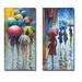 Artistic Home Gallery Walking in The Rain I & II by Stanislav Sidorov Premium Gallery-Wrapped Canvas Giclee Art Set