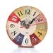mnjin vintage style antique wood wall clock for home kitchen office b