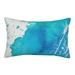 YFYANG Super Soft Rectangular Plush Cushion Cover (Without Pillow Insert) Blue Watercolor Art Comfort and Non-Pilling Hidden Zip Bedroom Sofa Pillowcases 14 x20