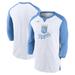 Men's Nike White/Light Blue Kansas City Royals Rewind 3/4-Sleeve T-Shirt