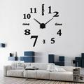 FZFLZDH Frameless DIY Wall Acrylic Clock Modern 3D Mirror Wall Clock Decor Sticker DIY Clock kit with Numbers Sticker for Home Living Room Bedroom Office Decoration