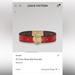 Louis Vuitton Jewelry | Authentic Louis Vuitton Reversible Leather Bracelet Monogram Rouge Like New | Color: Red | Size: Os