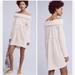 Anthropologie Dresses | Anthropologie Off The Shoulder Sweatshirt Dress - Medium | Color: Cream | Size: M