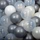 MEOWBABY 300 ∅ 7Cm Balls For Ball Pit Children Ball Pool Plastic Balls Made in EU Silver/Transparent/White Pearl