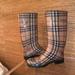 Burberry Shoes | Burberry Used Rain Boots Size 38 | Color: Brown | Size: 8