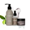Face Junkie Evening Skincare Set, Cleansing Oil, Hyaluronic Acid Serum and Pro Collagen Night Cream, Face Skincare Bundle