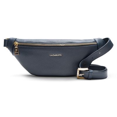 Lazarotti Bologna Leather Gürteltasche Leder 31 cm navy Schwarz Damen Image
