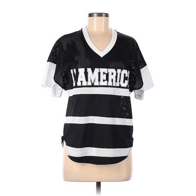 L'America Short Sleeve Jersey: Black Stripes Tops - Women's Size 8