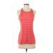 Athleta Active Tank Top: Red Print Activewear - Women's Size X-Small