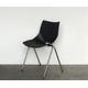 Mid Century Style Chrome And Black Plastic Italian 'Shell' Chair by Angelo Pinaffo