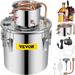 VEVOR Alcohol Still Moonshine Still 3-13.2Gal Stainless Steel 2 PotS Water Alcohol Distiller Copper Tube Home Brewing Kit