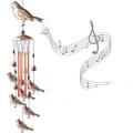 Nvzi Retro Wind Chimes Bird Wind Chimes-4 Hollow Aluminum Tubes -6 Wind Bells 7 Birds -Wind Chimes with S Hook Suitable for Home Mom Gifts Women Festival Balcony Porch Garden Decoration