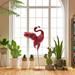 Pink 37 Standing Flamingo Garden Stake Sculpture Outdoor Yard Lawn Art Statue