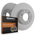 [Front] Brake X Advanced X Replacement Disc Rotors Kit | 2 Piece Set | For Honda CR-V 2.4 2014-2016