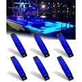 Shangyuan Interior Marine Strip Lights 6 Led Utility Strips Marine Led Strip White Led Courtesy Light 12v Led Marine Light Marine Interior Lights Boat Interior Led Lights Blue 6PCS