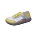 Lightweight Sneakers for Women Classic Leather Platform Walking Tennis Shoes Comfort Fashion Casual Shoes Yellow 37