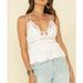 Free People Tops | Nwt Free People Adella Cami Lace Ruffled Tank Top Cami | Color: White | Size: Xs