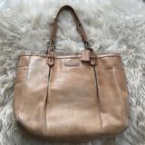 Coach Bags | Coach Tan Cream Brown Cowhide Leather Handbag Purse Pocketbook Shoulder Bag Vtg | Color: Cream/Tan | Size: Os