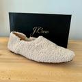 J. Crew Shoes | J.Crew Faux Shearling Ballet Flats | Color: Cream | Size: 10