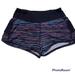 Athleta Shorts | Athleta Ready Set Go Blue Striped Jigsaw Speed Up Running Athletic Shorts Sz Xxs | Color: Blue | Size: Xxs