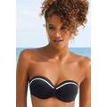 Bügel-Bandeau-Bikini-Top VIVANCE "Lorena" Gr. 34, Cup C, schwarz Damen Bikini-Oberteile Ocean Blue