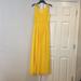 Jessica Simpson Dresses | Long Yellow Maxi Pleated Dress. | Color: Yellow | Size: 6