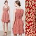 Anthropologie Dresses | Maeve X Anthropologie Caldera Red Animal Print Fit & Flare Dress, Size Medium | Color: Red/Tan | Size: M