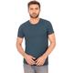 T-Shirt TRIGEMA "TRIGEMA Slim Fit T-Shirt aus DELUXE Baumwolle", Herren, Gr. L, blau (jeans, melange), 100% Baumwolle, Basic, Kurzarm, Shirts