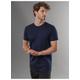 T-Shirt TRIGEMA "TRIGEMA Slim Fit T-Shirt aus DELUXE Baumwolle", Herren, Gr. M, blau (navy), 100% Baumwolle, Basic, Kurzarm, Shirts