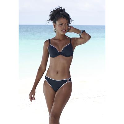 Bügel-Bikini-Top VIVANCE "Lorena", Damen, Gr. 42, Cup C, schwarz, Recycling-Polyamid, unifarben, Bikini-Oberteile, mit kontrastfarbenem Piping Image