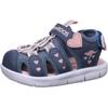 Sandale KANGAROOS "K-Mini", Gr. 24, blau (dunkelblau), Synthetik, sportlich, Schuhe, mit Klettverschluss
