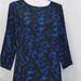 J. Crew Dresses | J. Crew Floral Mod Shift Dress Size 2 | Color: Black/Blue | Size: 2