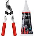 FELCO 211-40 Astschere (Länge 40 cm, ziehender Schneidkopf, Baumschere Schnitt-ø 35 mm,) & 990 Fett synthetisch (40 g, Schmiermittel für Gartenscheren, Wartungsprodukt für Baumscheren, Fett VOC-frei)