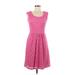 Ronni Nicole Casual Dress - A-Line: Pink Damask Dresses - Women's Size X-Small