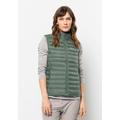 Daunenweste JACK WOLFSKIN "PACK & GO DOWN VEST W" Gr. XL (46), grün (picnic, green) Damen Westen Daunenwesten