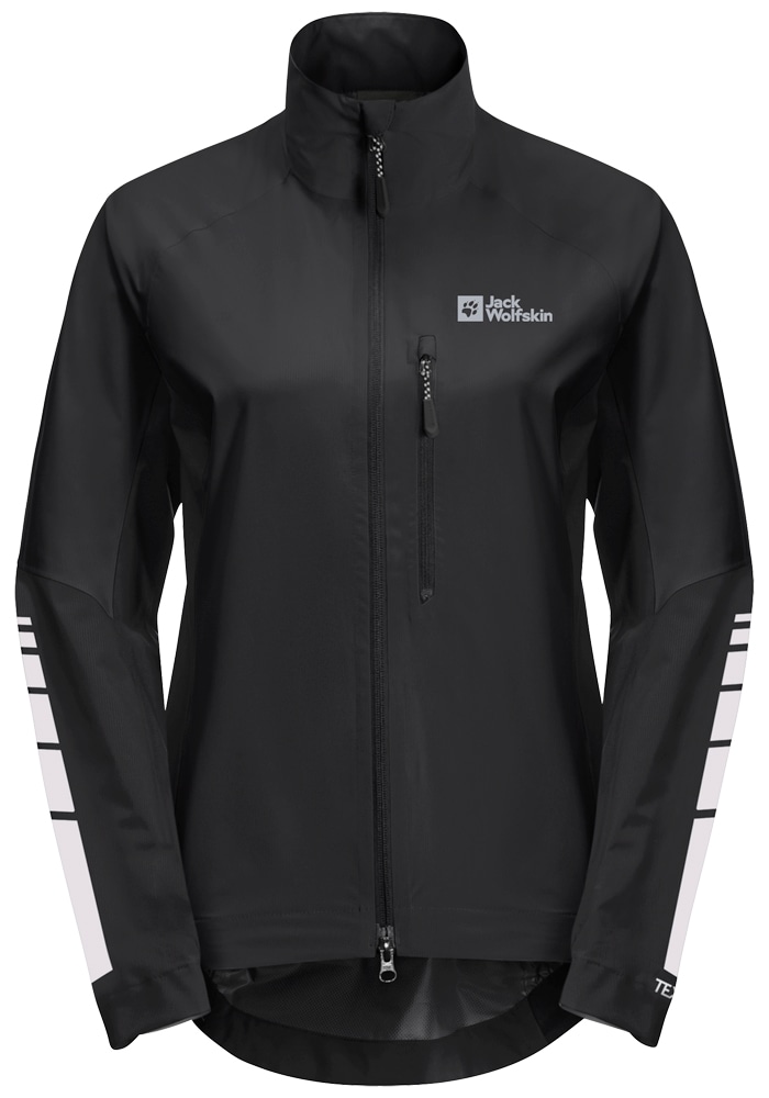 Fahrradjacke JACK WOLFSKIN "MOROBBIA 2.5L JKT W", Damen, Gr. L (42/44), schwarz, OBERSTOFF 100% POLYESTER FUTTER 100% POLYESTER, Jacken Image